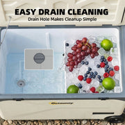 Camping Fridge 42.5L with Wheels and Digital Control for Fresh Food and Cold Drinks Black AOSOM