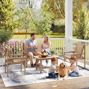 Wooden Garden Furniture Set for Relaxing Outdoor Seating with Coffee Table Outsunny