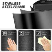 40L Double Compartment Indoor Recycling Bin with Deodorisers in Stainless Steel Glossy Black Finish
