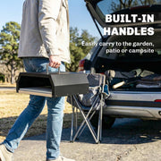 Outdoor Pizza Oven and Charcoal Grill for Stone Baked Pizza and Smoky Barbecue Black Outsunny