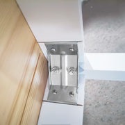 Four Seater Wooden Dining Table with Rustic Farmhouse Style for Kitchen or Dining Room Natural