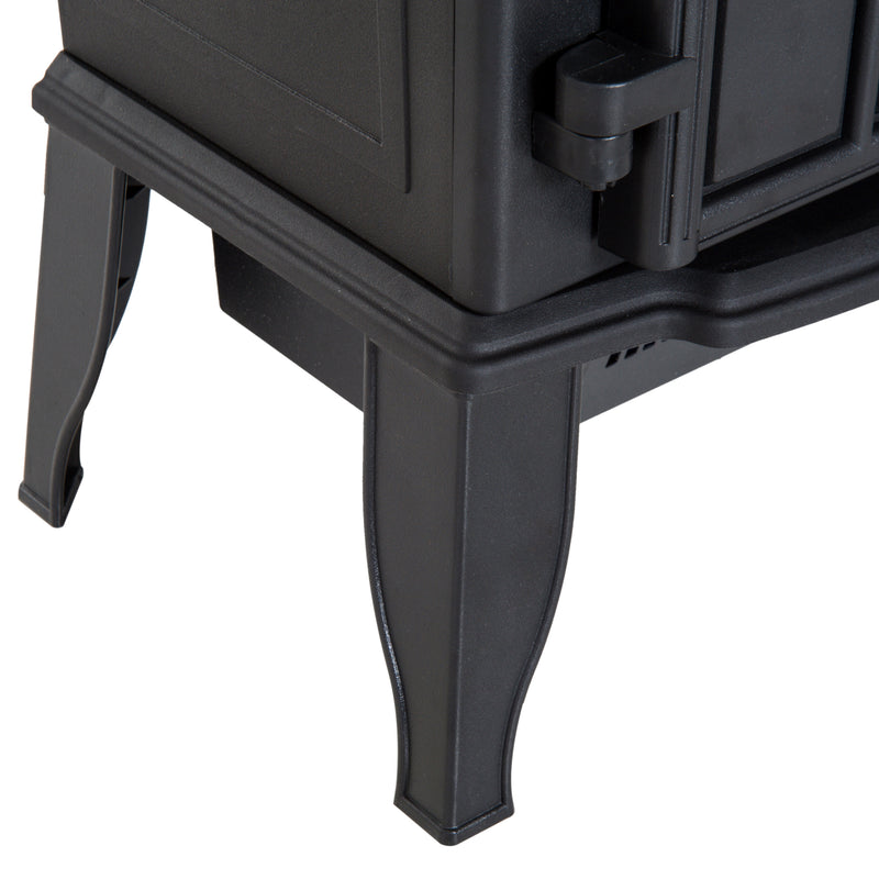 Freestanding Electric Fireplace Heater with LED Flame Effect for Cosy Living Rooms Black