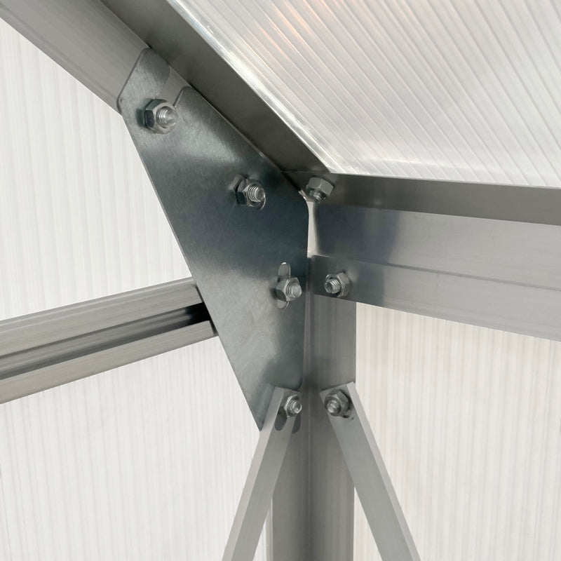 Compact Walk In Polycarbonate Greenhouse 190 x 190cm for All-Season Growing by Outsunny