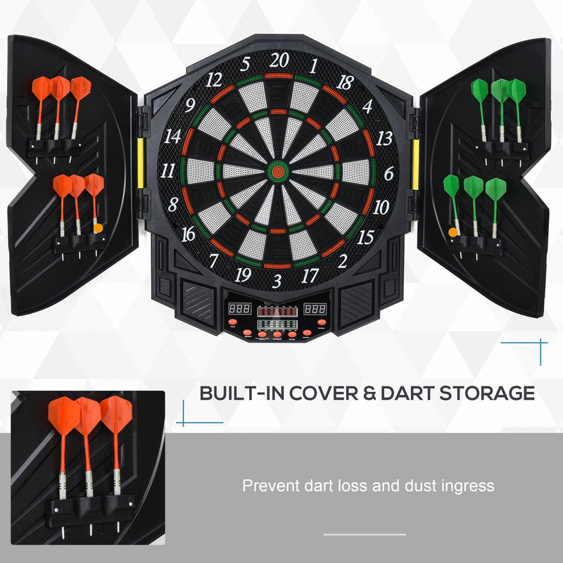 Electronic Dartboard with Automatic Scoring for Safe Family Games at Home Black
