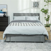 Double Ottoman Bed Frame With Storage Drawer Ideal For Bedrooms Grey