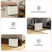 8L Hanging Kitchen Bin with Lid and Removable Inner Bucket for Cabinet or Under Sink, Grey