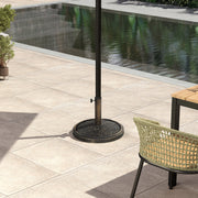 12kg Bronze Round Parasol Base Heavy Duty Resin Umbrella Stand for 32-48mm Poles by Outsunny