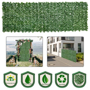 Dark Green 2 Piece Artificial Leaf Privacy Fence Screen For Garden Or Balcony 3M x 1M