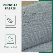 Swivel Recliner Armchair with Padded Seat for Lounge or Office Use Grey