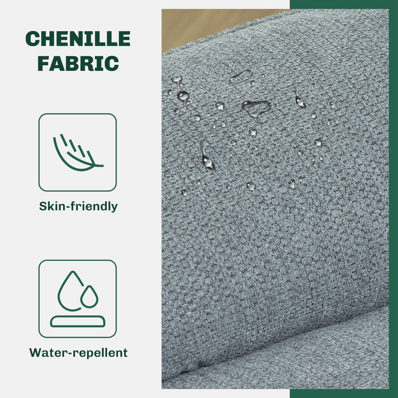 Swivel Recliner Armchair with Padded Seat for Lounge or Office Use Grey