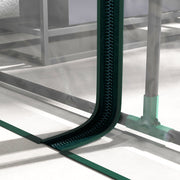 Walk In Lean To Greenhouse 214cm x 118cm with Shelves Ideal for Small Gardens Green