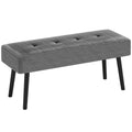 Bedroom or Hallway Bench with Padded Corduroy Seat for Comfortable Shoe Changing