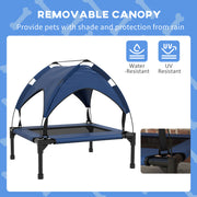 Cooling Raised Pet Bed with Breathable Mesh Ideal for Small and Medium Dogs Dark Blue