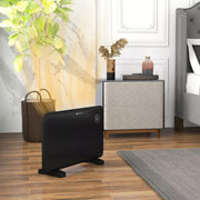 Image of a 1.2kW Convector Heater With Thermostat and Timer - Black