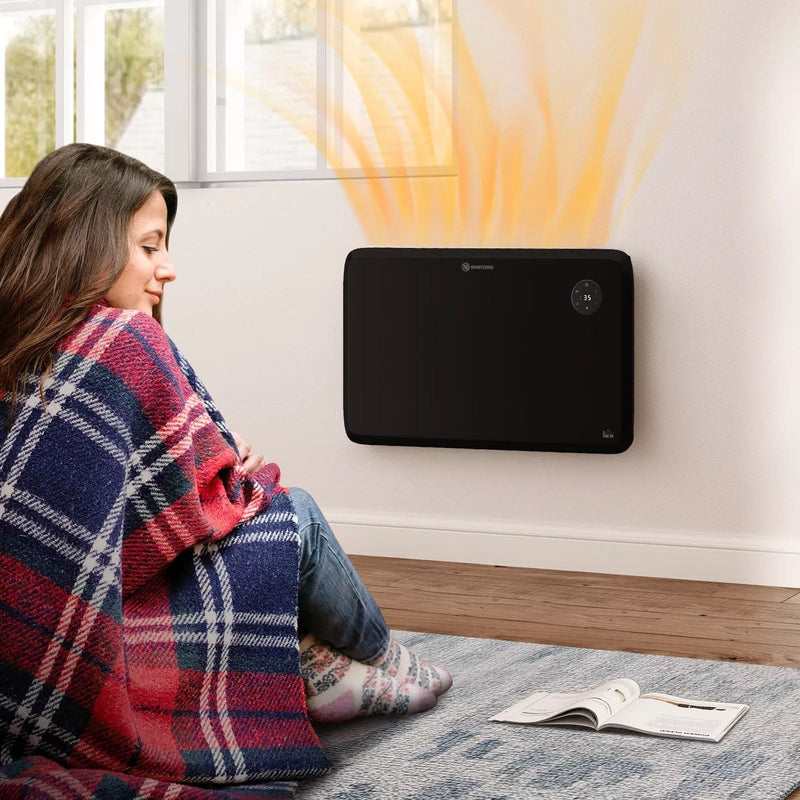 Image of a 1.2kW Convector Heater With Thermostat and Timer - Black