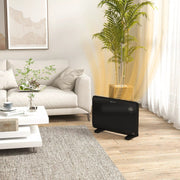 Image of a 1.2kW Convector Heater With Thermostat and Timer - Black