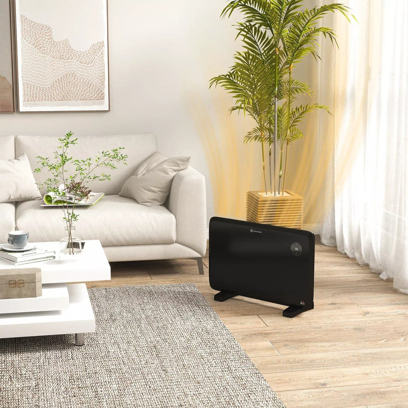 Image of a 1.2kW Convector Heater With Thermostat and Timer - Black