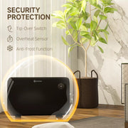 Image of a 1.2kW Convector Heater With Thermostat and Timer - Black