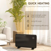 Image of a 1.2kW Convector Heater With Thermostat and Timer - Black