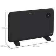 Image of a 1.2kW Convector Heater With Thermostat and Timer - Black