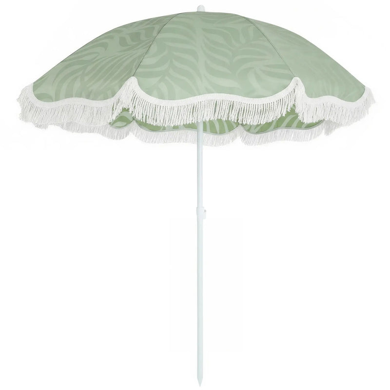 1.8m Beach Parasol with Adjustable Tilt and UPF30 Sun Protection for Beach or Garden Outsunny