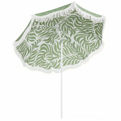 1.8m Beach Parasol with Adjustable Tilt and UPF30 Sun Protection for Beach or Garden Outsunny