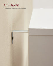 Anti-tip wall-mounting bracket kit for added stability