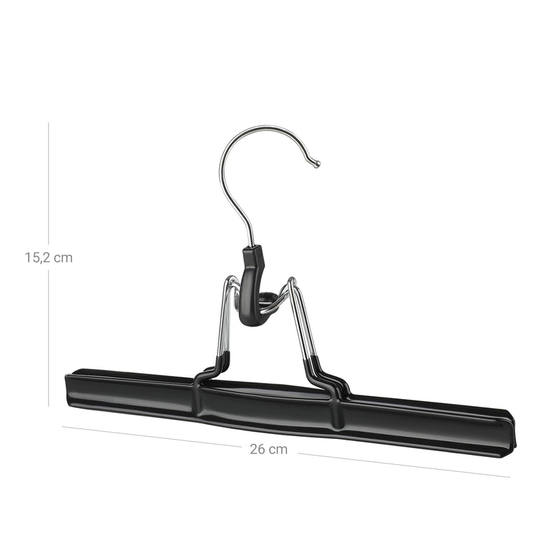 Dimension diagram of the skirt hanger showing 26 cm width and 15.2 cm height