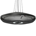 Outsunny hanging infrared patio heater in black, studio view from below