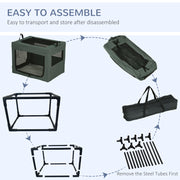 69cm Soft Pet Travel Carrier With Cushion For Small Dogs and Puppies, Grey