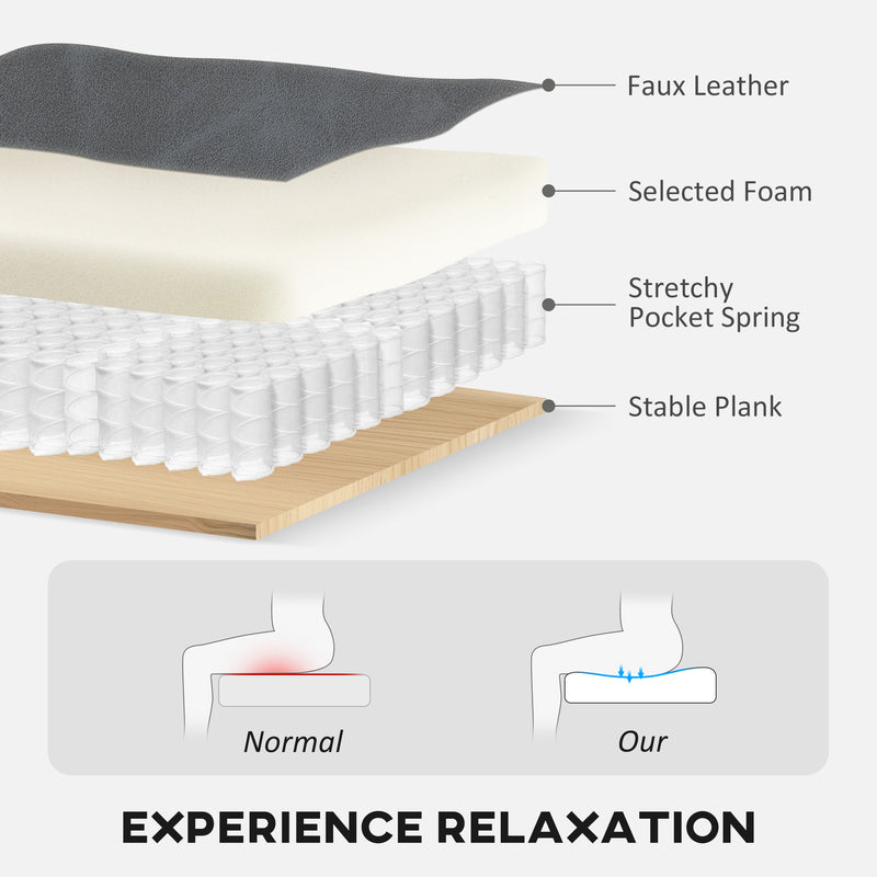 Grey Tufted Wingback Accent Armchair with Nailhead Trim Ideal for Living Room or Bedroom