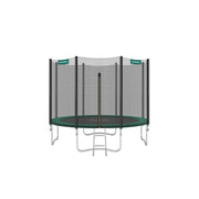 10ft SONGMICS garden trampoline with safety net enclosure, front view