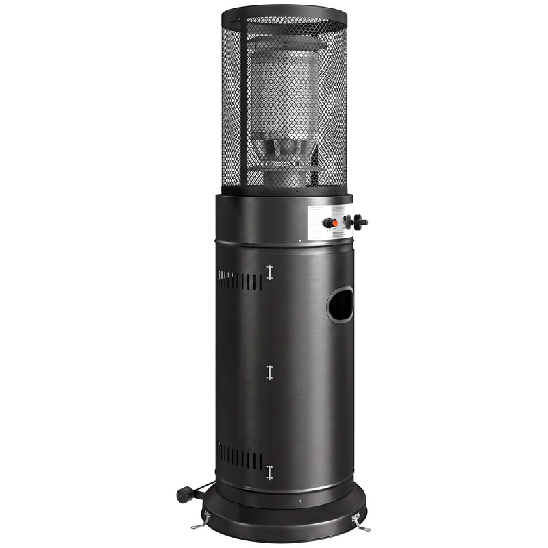Outsunny 11kW black gas patio heater with protective mesh guard