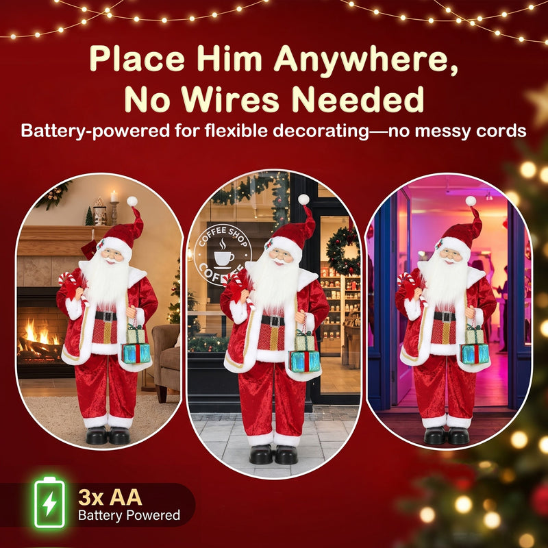 Battery powered callout with 3 AA batteries and display locations