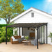 Dark Grey 3 x 4.3m Metal Pergola with Waterproof UPF 50 Polycarbonate Roof by Outsunny