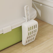 Covered Cat Litter Box with Scoop and Deodoriser for Odour Control and Easy Cleaning Green