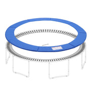 Rendered diagram of the Songmics safety pad fitting over a trampoline's spring coils and frame edge