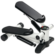 Mini Stepper Exercise Machine with LCD Display and Non Slip Pedals in White by Outsunny AOSOM
