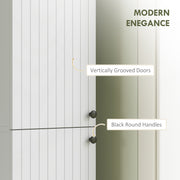 Wall Mounted Tall Bathroom Cabinet with Soft Close Doors Ideal for Small Spaces, White