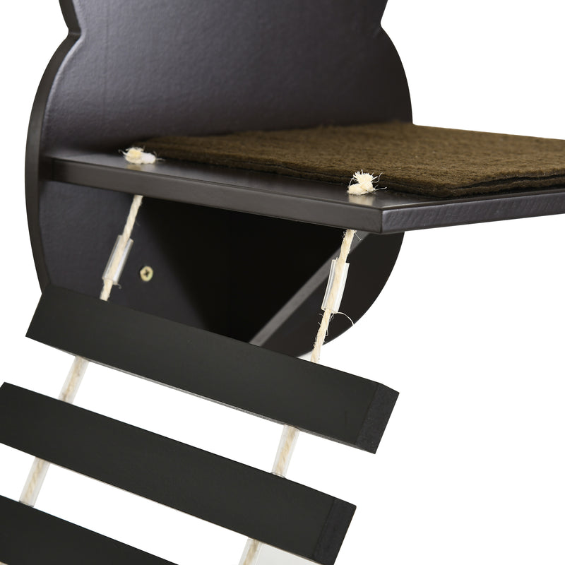 5 Piece Wall Mounted Cat Shelves With Climbing Tree for Indoor Play and Rest, Brown