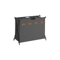 155L Laundry Hamper with 4 Sections, Slate Grey by Songmics - front view