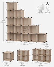 Cube storage unit shown in a home lifestyle setting