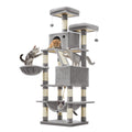 Feandrea 168 cm light grey cat tree tower on a white background