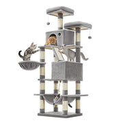 Feandrea 168 cm light grey cat tree tower on a white background