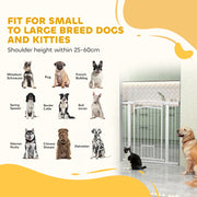 Tall Dog Gate with Cat Door and Extensions for Stairs and Doorways 76-104cm by PawHut