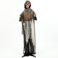 HOMCOM 170cm animated chained Grim Reaper with dual-tone tattered cloak and glowing red eyes