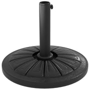 13kg Weighted Patio Umbrella Stand for Stable Garden Shade, Fits 38-48mm Poles, Black Outsunny