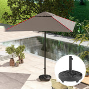 21kg Parasol Base with Wheels for Secure Garden Umbrella Support and Easy Movement Black Outsunny