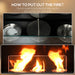 Bioethanol Fireplace Heater with Brickwork Effect Mantelpiece Brown by HOMCOM