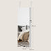 White Lockable Jewellery Cabinet with LED Lights and Black Lining 108 x 37cm by HOMCOM